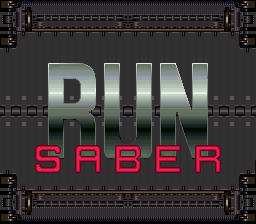Run Saber (Europe) Title Screen